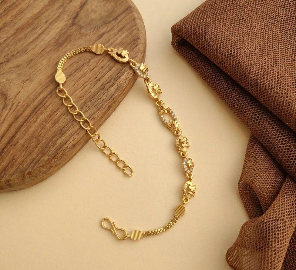 Elegant Gold Plated Chain Bracelet