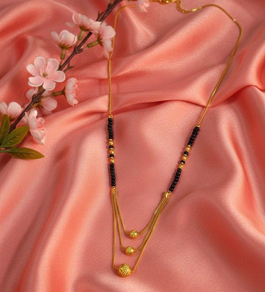 Gold Plated Layered Mangalsutra Necklace