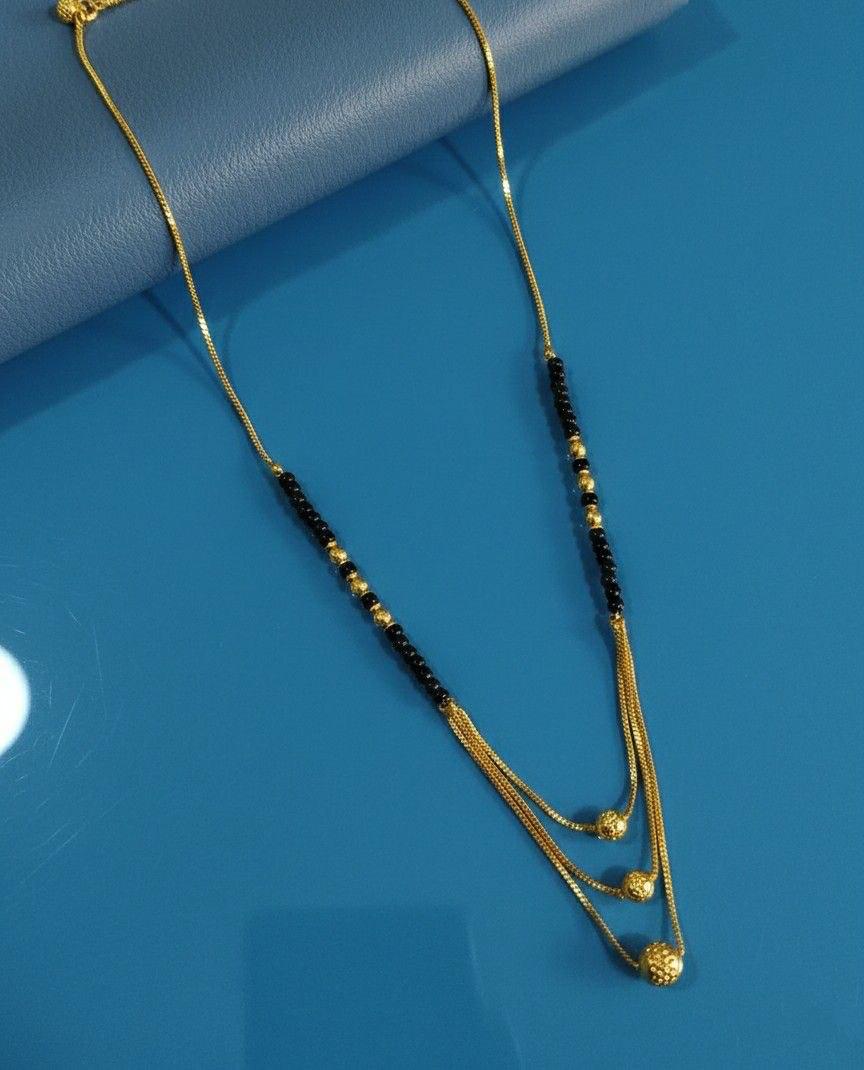 Gold Plated Layered Mangalsutra Necklace