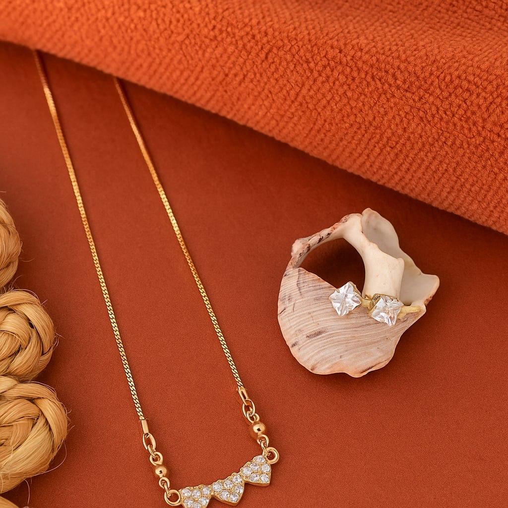 Rose Gold Plated Heart Pendant Necklace