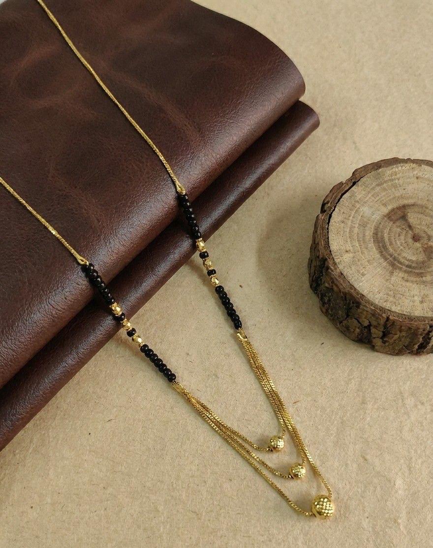 Gold Plated Layered Mangalsutra Necklace