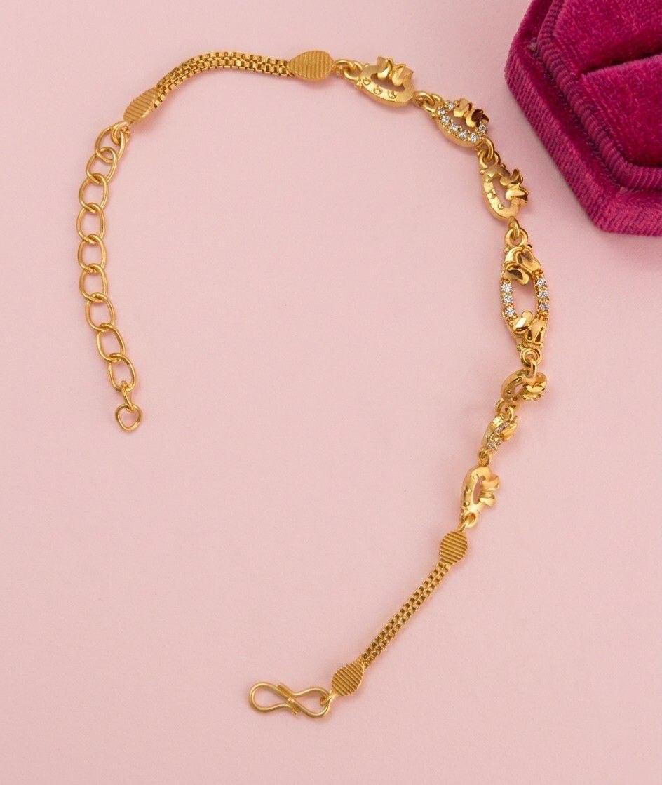 Elegant Gold Plated Chain Bracelet