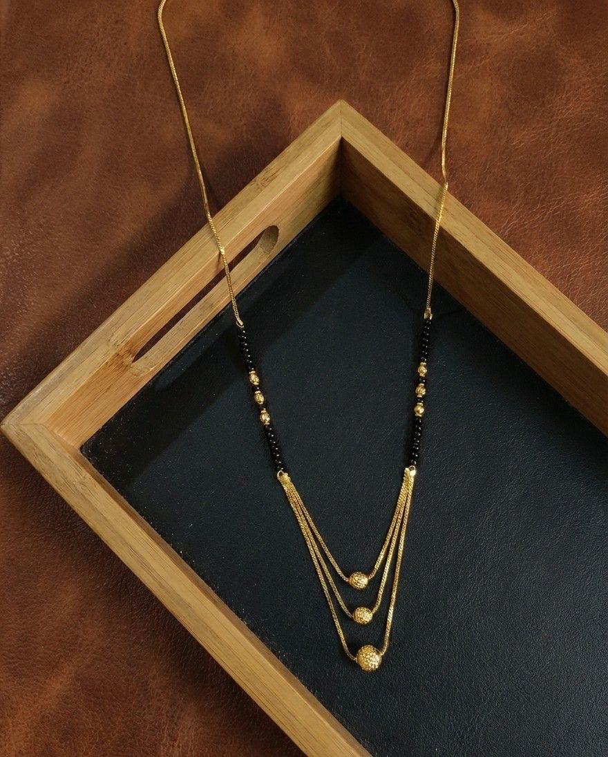 Gold Plated Layered Mangalsutra Necklace