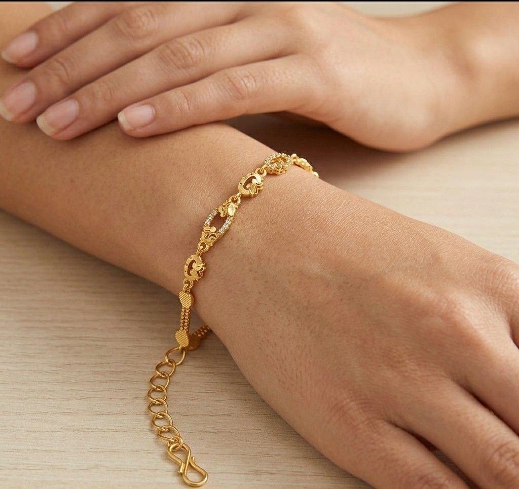 Elegant Gold Plated Chain Bracelet