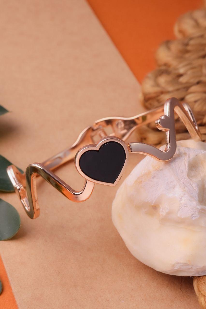 Rose Gold Plated Heart Shape Daily Wear Bracelet – B-8