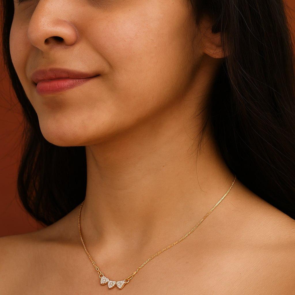 Rose Gold Plated Heart Pendant Necklace