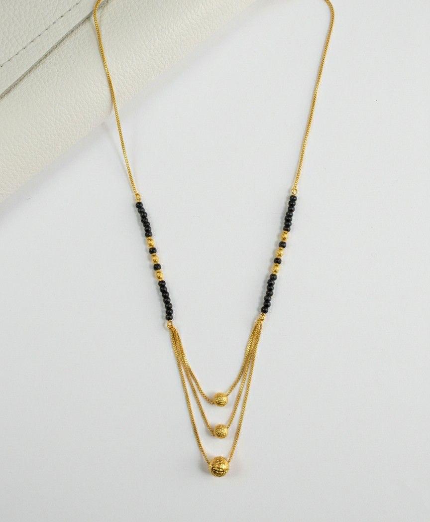 Gold Plated Layered Mangalsutra Necklace