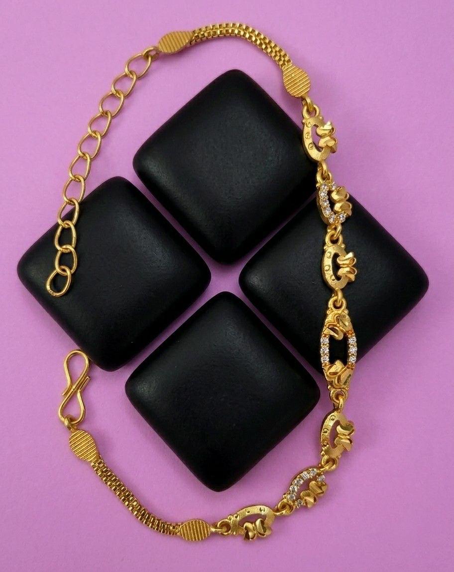 Elegant Gold Plated Chain Bracelet