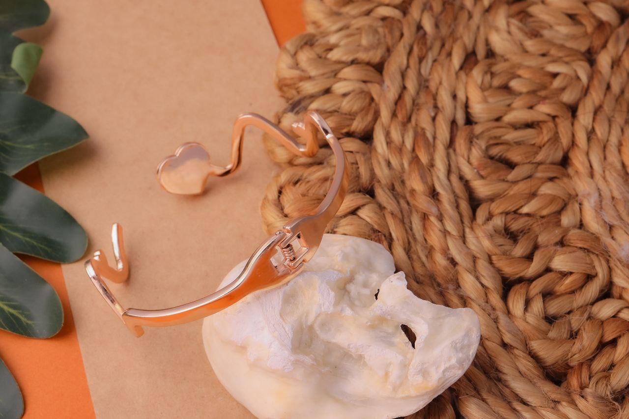 Rose Gold Plated Heart Shape Daily Wear Bracelet – B-8
