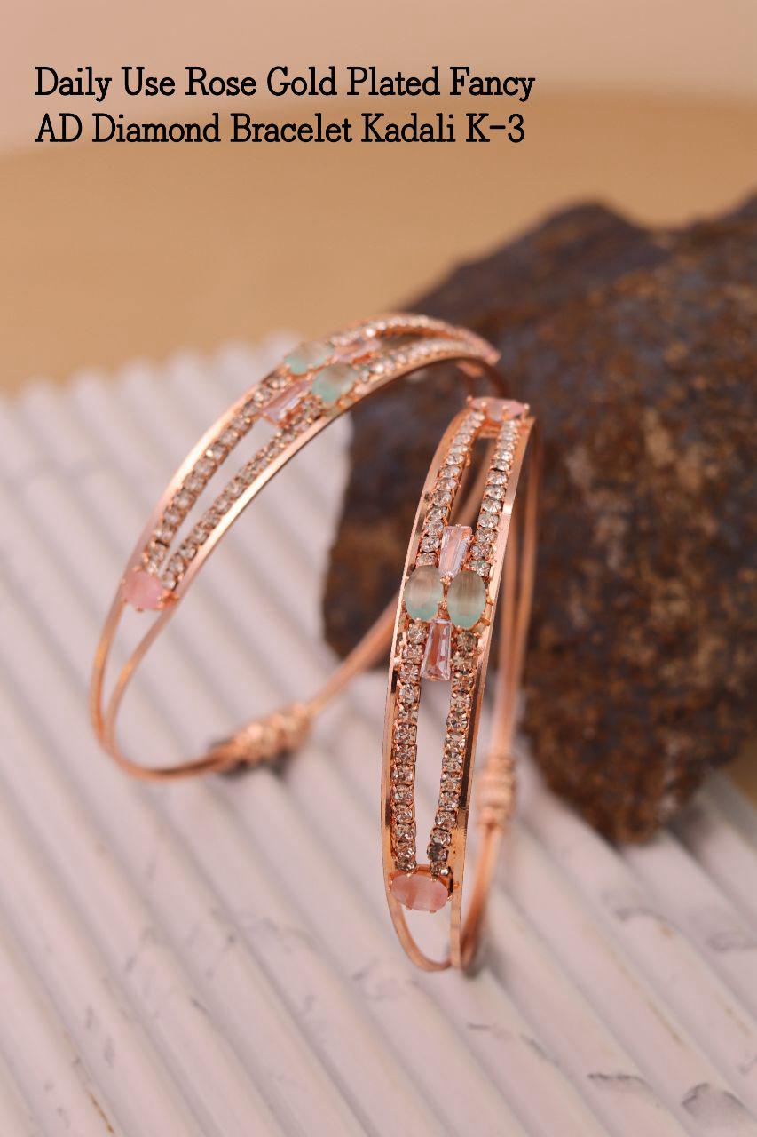 Rose Gold Plated Crystal &amp; Pink Stone Bracelet