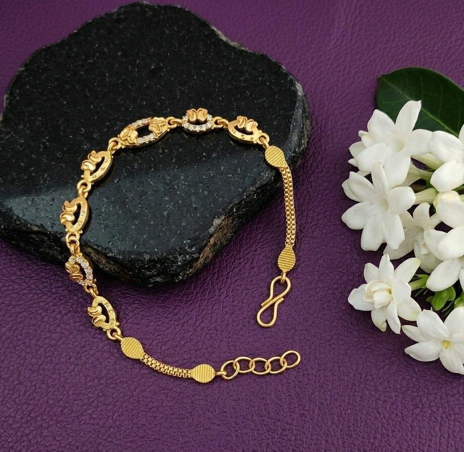 Elegant Gold Plated Chain Bracelet