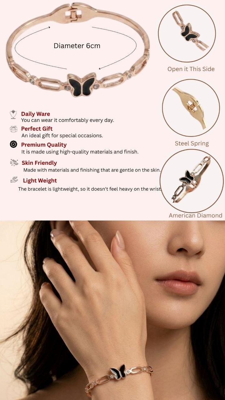 Rose Gold Plated Butterfly Bracelet