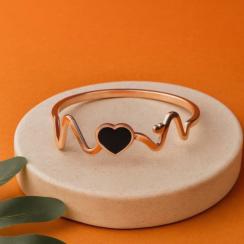 Rose Gold Plated Heart Shape Daily Wear Bracelet – B-8