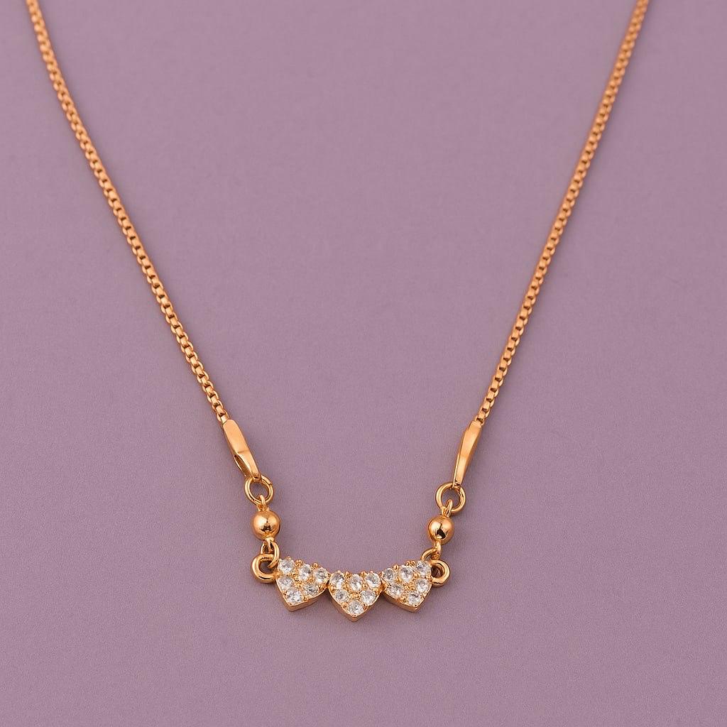 Rose Gold Plated Heart Pendant Necklace
