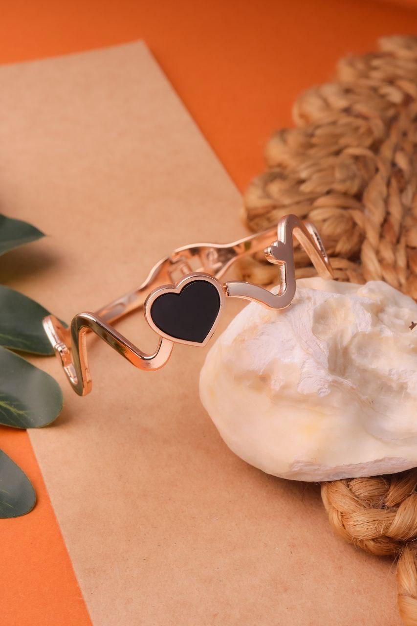 Rose Gold Plated Heart Shape Daily Wear Bracelet – B-8