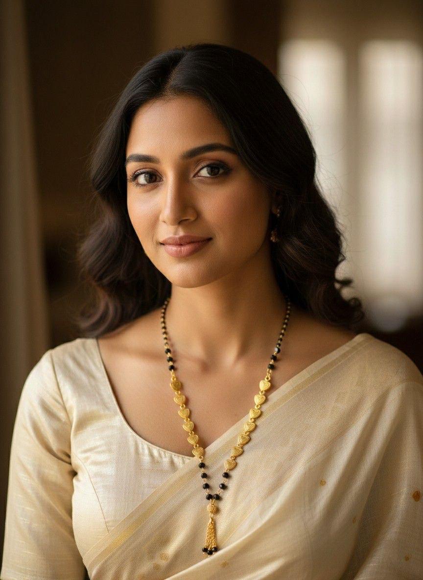 Gold Plated Long Mangalsutra Necklace