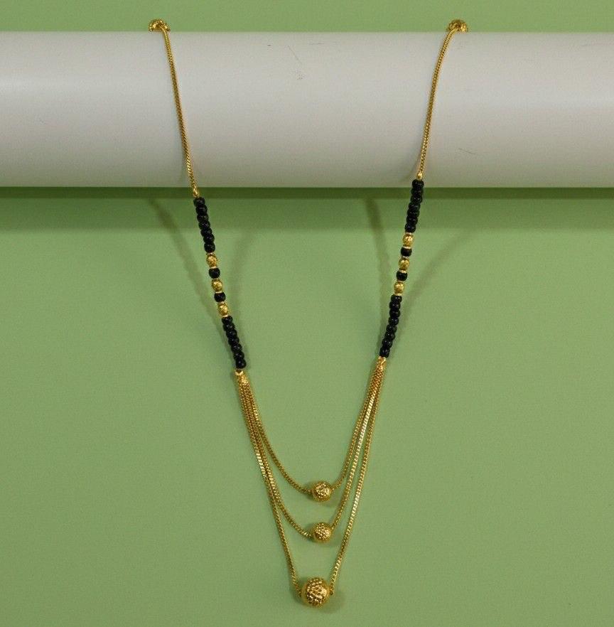 Gold Plated Layered Mangalsutra Necklace