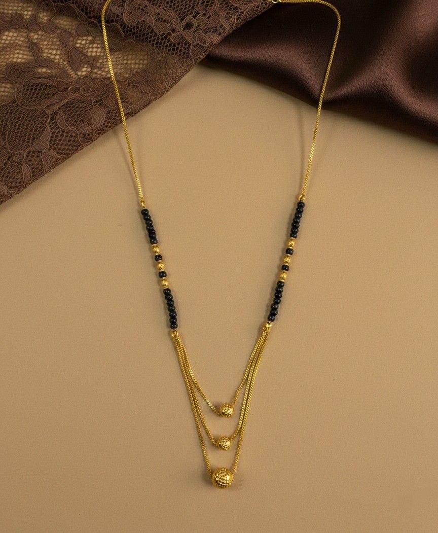 Gold Plated Layered Mangalsutra Necklace
